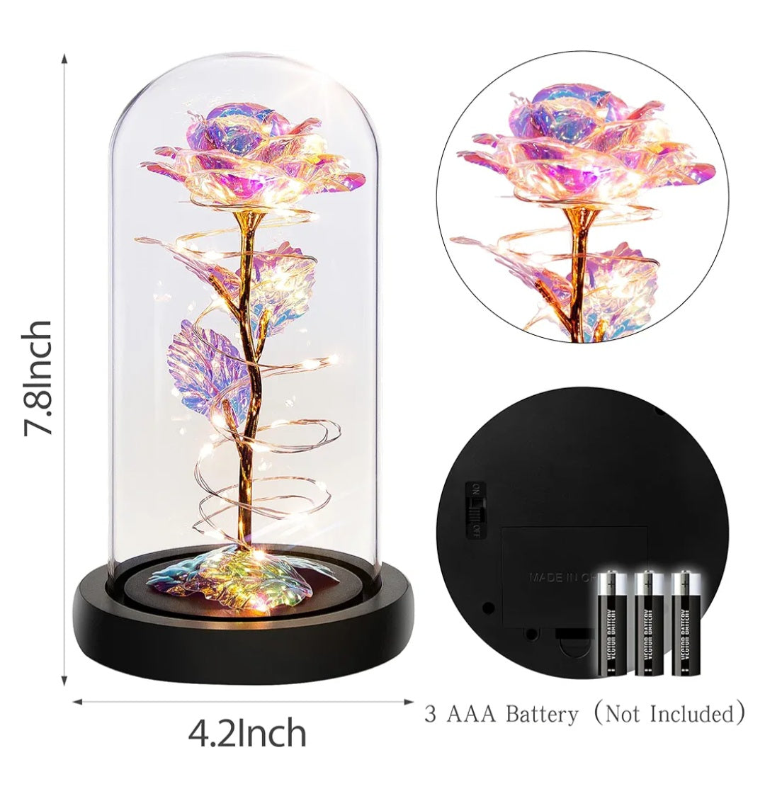 Rosa eterna en cupula de cristal