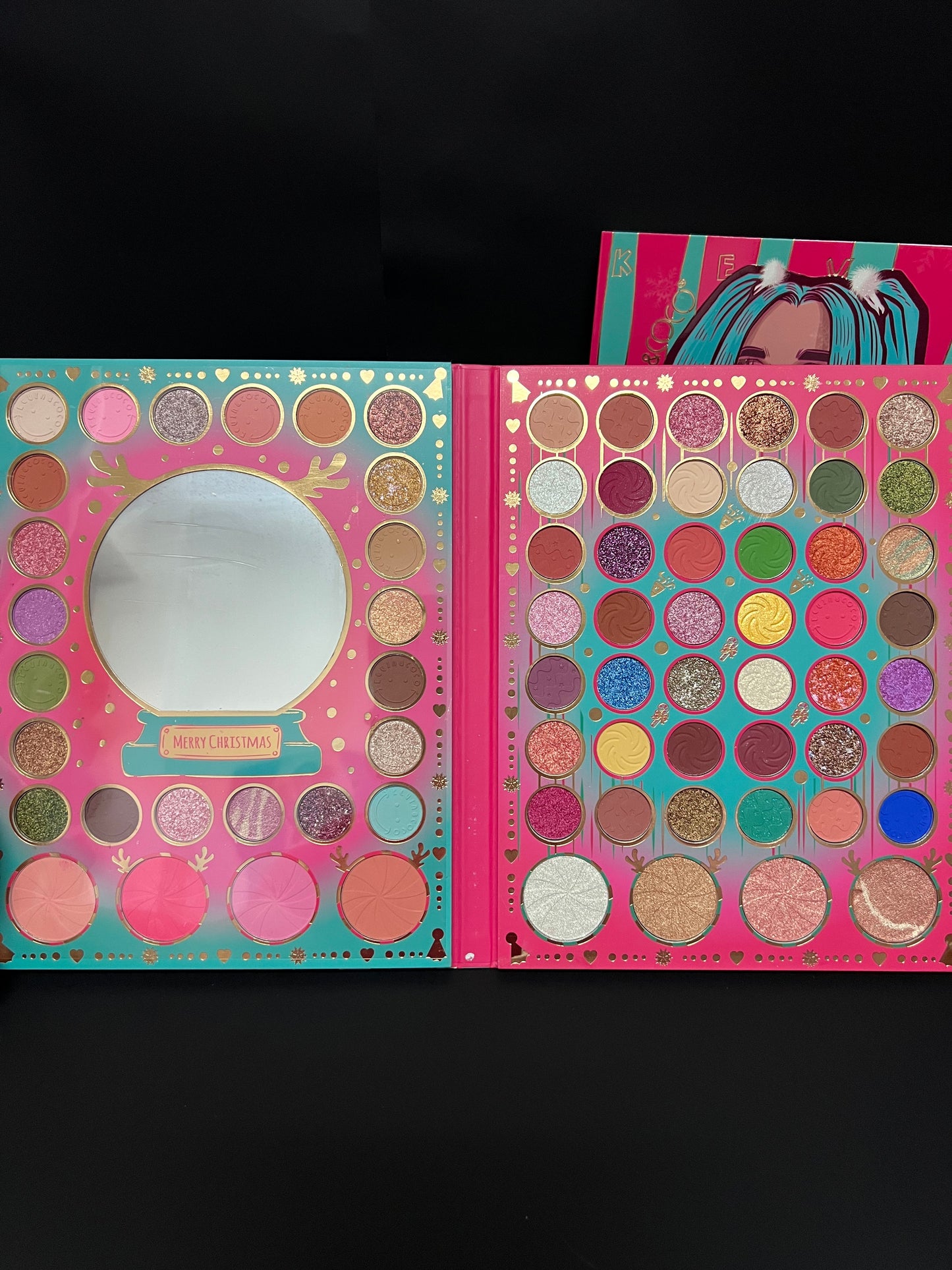 Kevin & Coco, Paleta de sombras de ojos Christmas Babe de 72 colores, Edición navideña