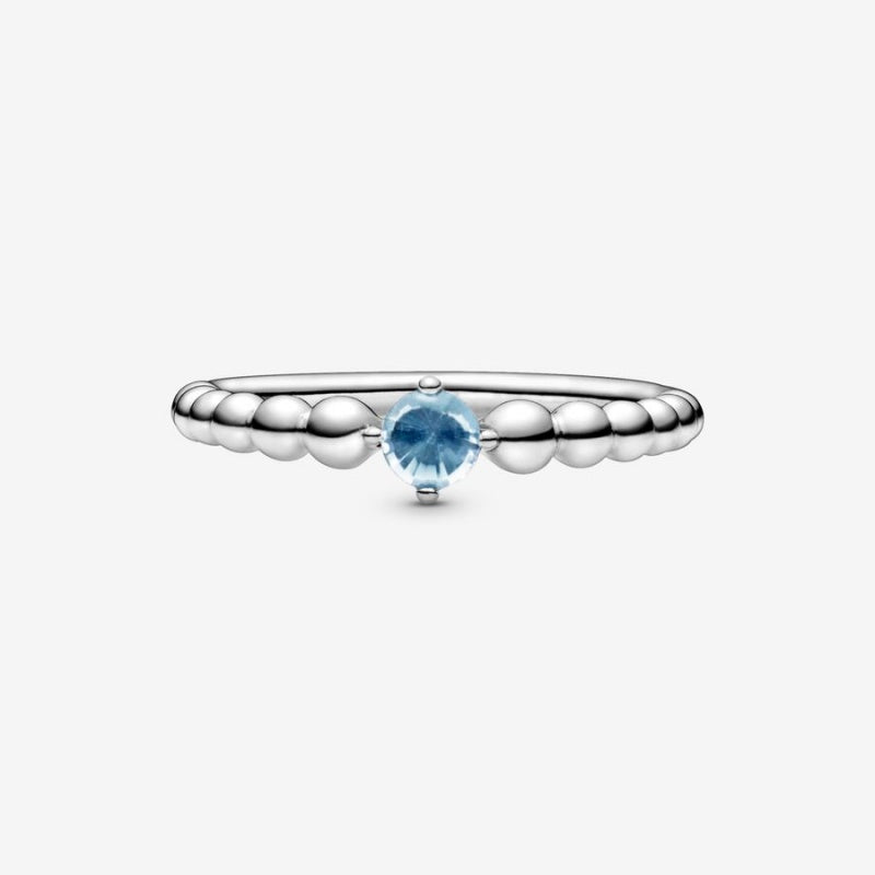 Anillo Pandora March Aqua Blue