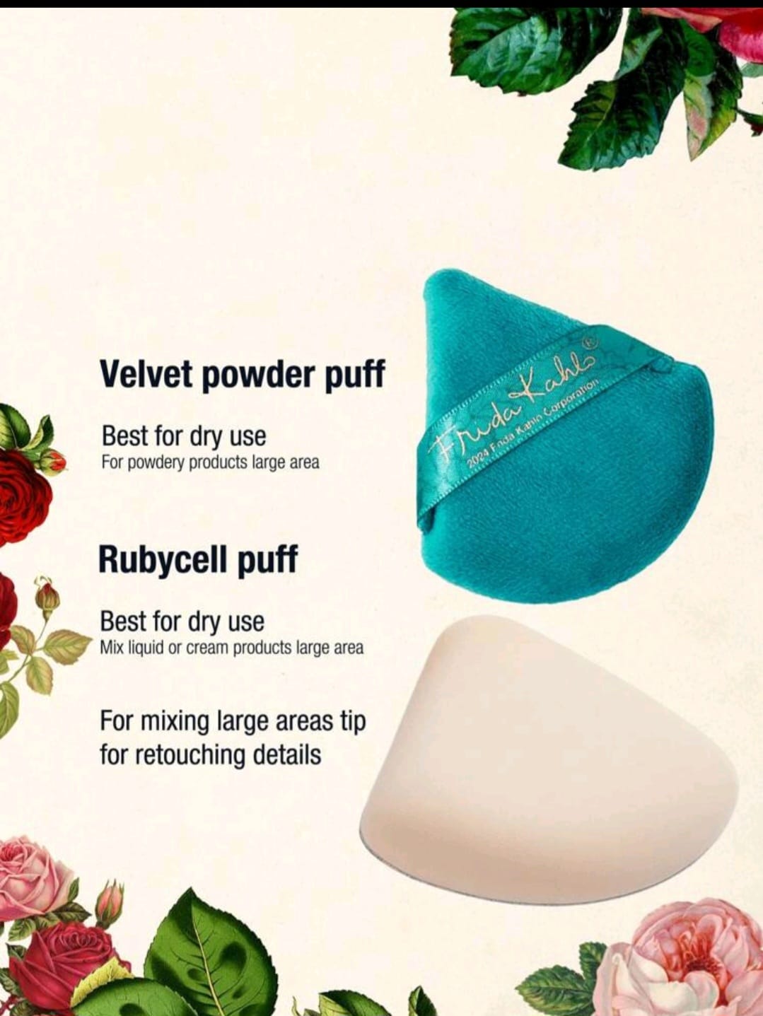 Frida Kahlo 4 piezas/set de espumas para maquillaje.