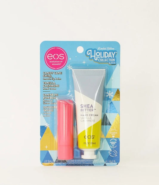 Eos Labial EOS Candy Cane Swirl +  Crema de manos Shea Better Vanilla Cashmere