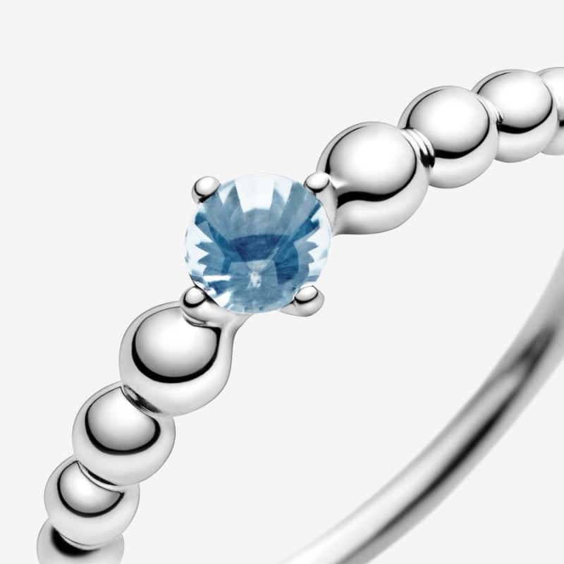 Anillo Pandora March Aqua Blue