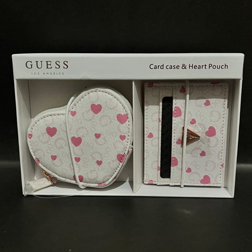 Tarjetero + monedero Guess de corazones ✨