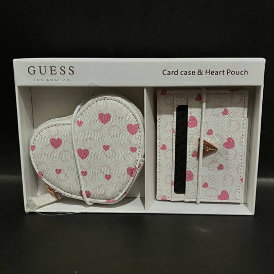 Tarjetero + monedero Guess de corazones ✨