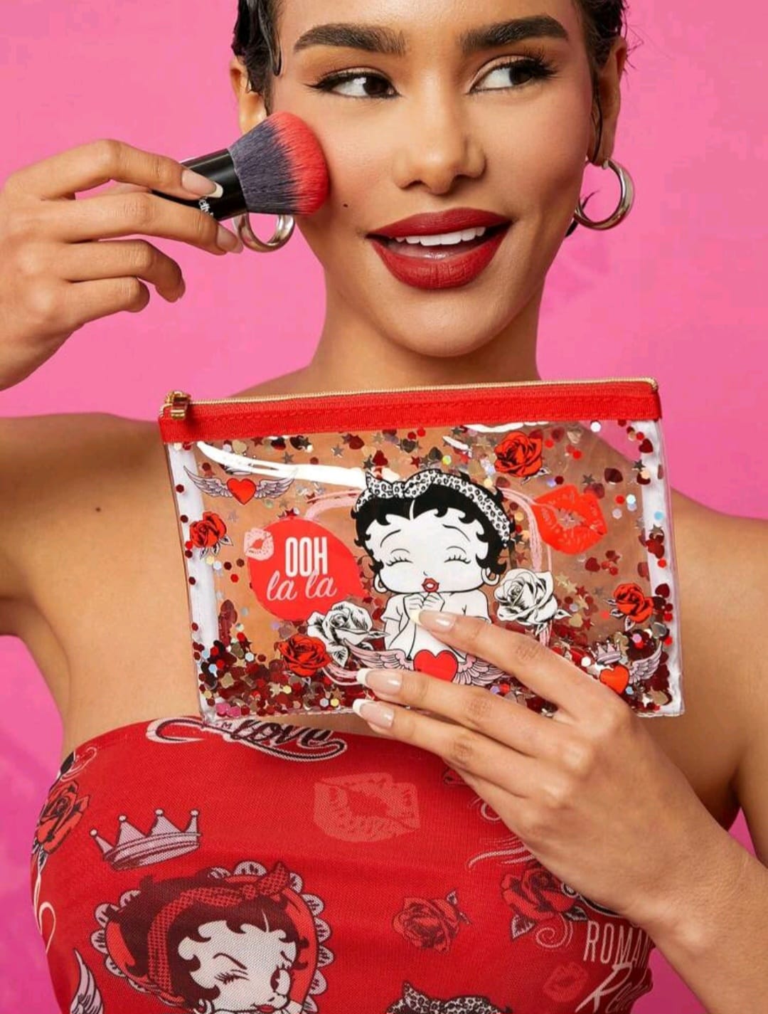 Betty Boop x SHEIN Bolsa de cosméticos transparente